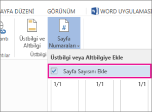 Word Sayfa Numarası Ekleme 2 Word Sayfa Numarası Ekleme